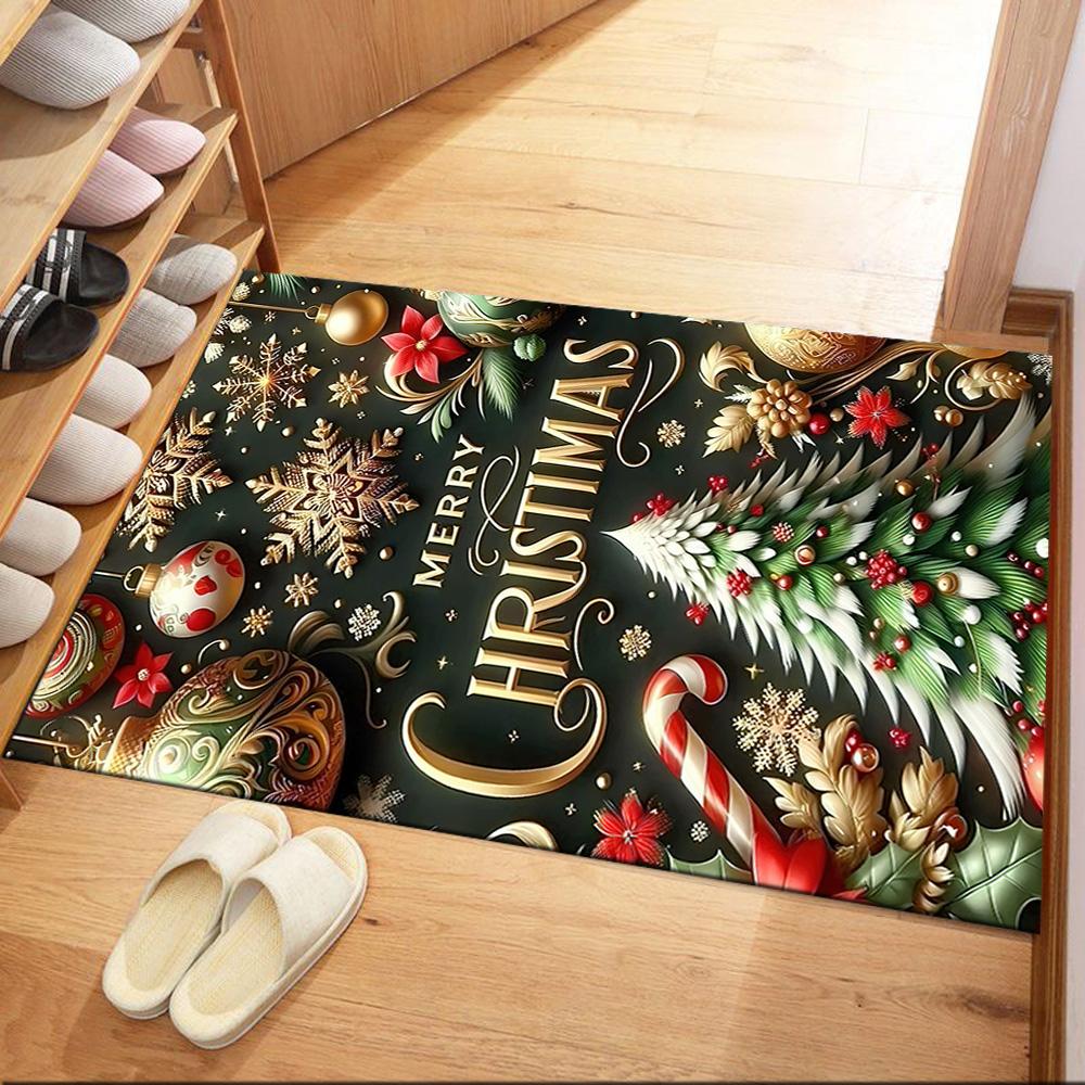 Christmas 350 Floor Mat Suitable for Foyer Dining Room Study room Entryway Antislip Carpet Decorate Offices Perfect Gift for Friends & Family