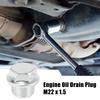 X AUTOHAUX Engine Oil Drain Plug Screw Silver Tone with