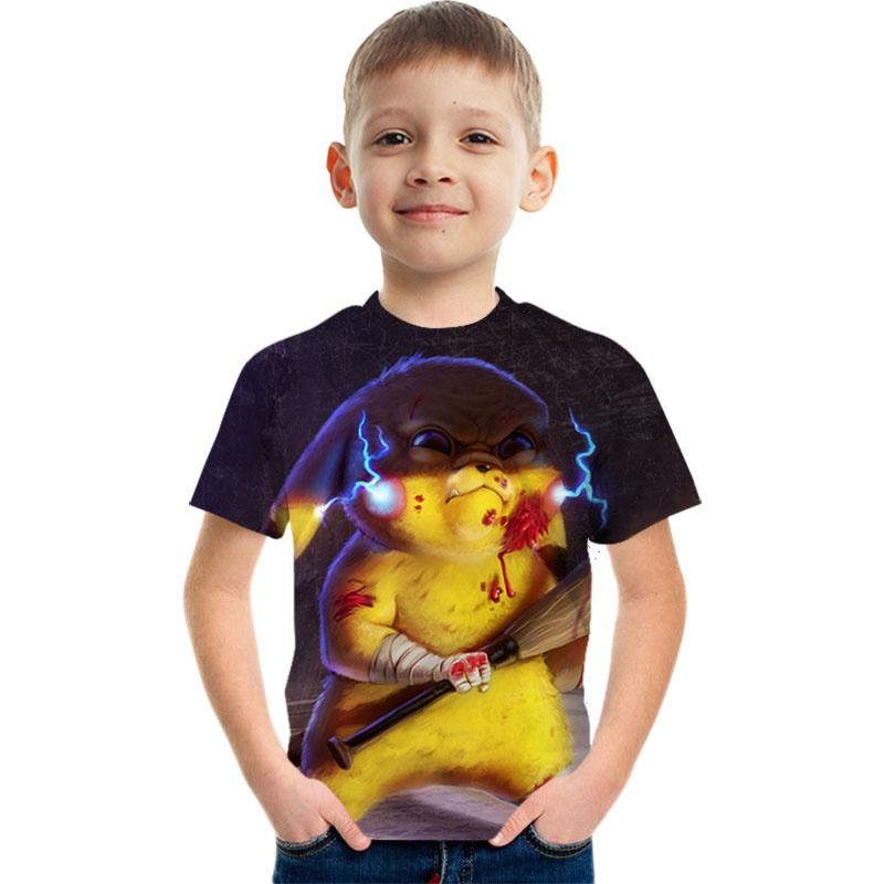 Boys and girls T-shirt cartoon round neck baby short sleeved fashionable casual summer outfit