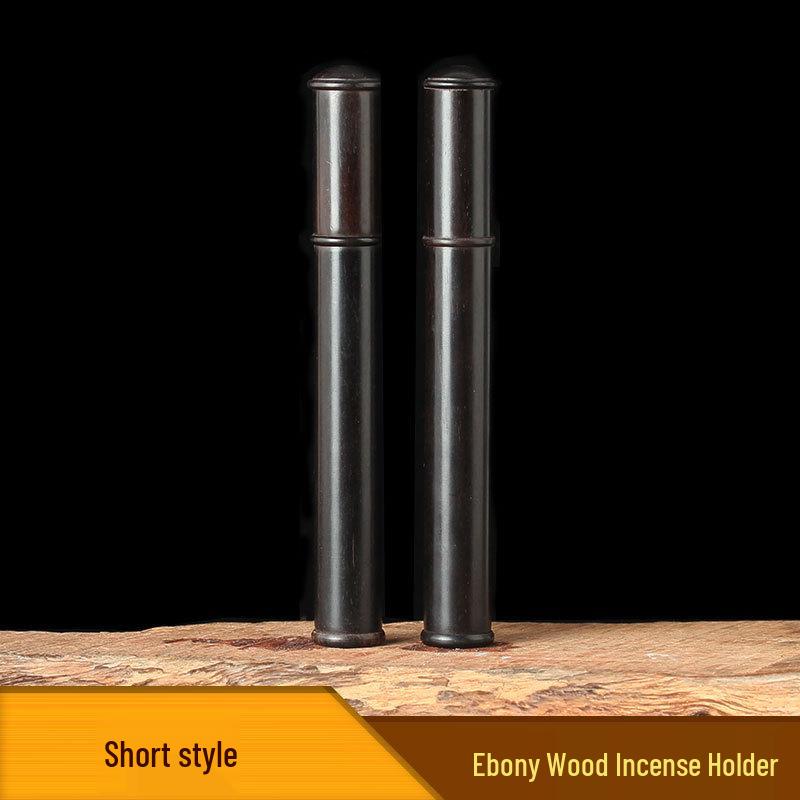 Ebony Plectrum Patch Incense Stick Holder - Plain Style, Long (8g), Short (4g) Tube