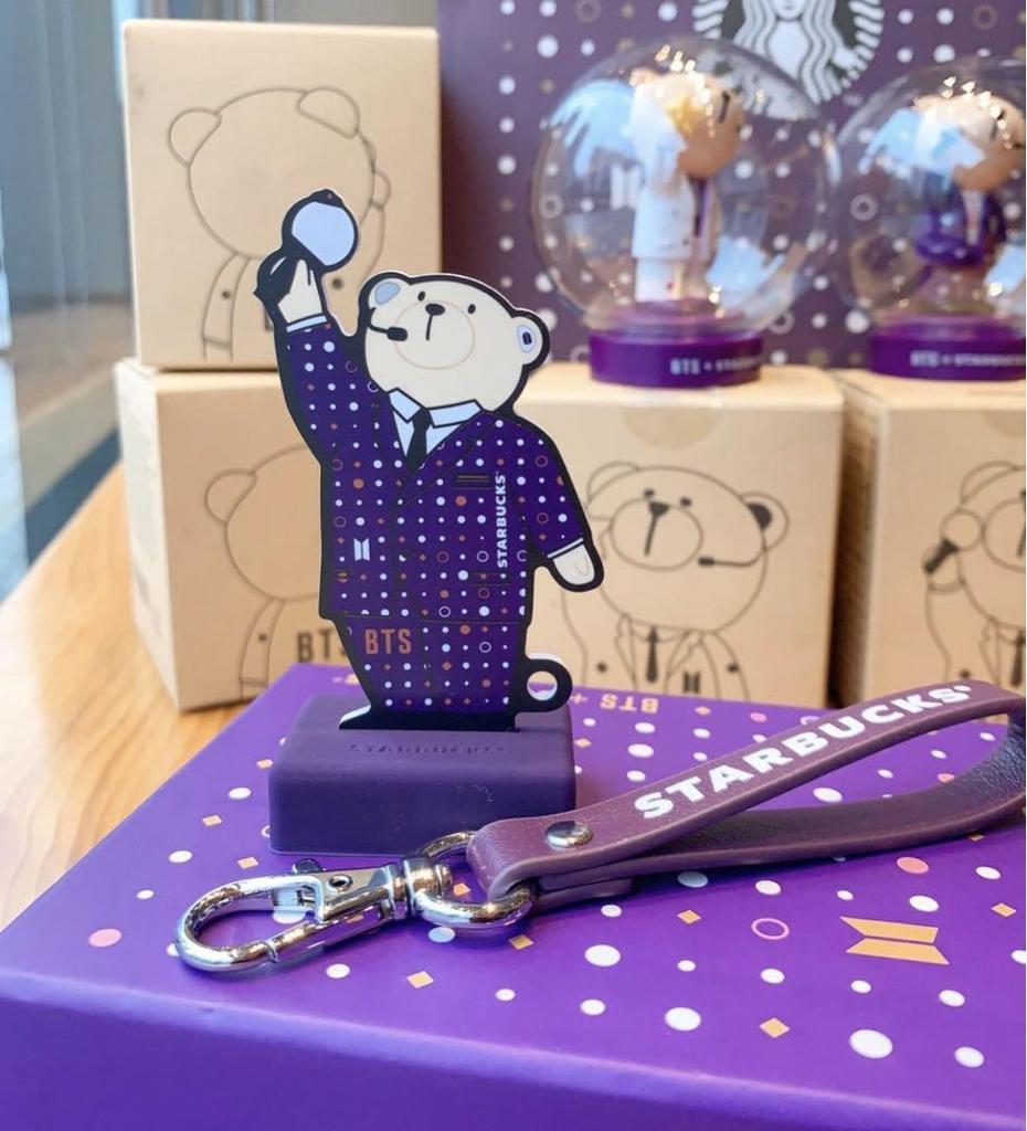[USED] Starbucks Korea BTS Collaboration Bearista Keychain 1 Piece Only