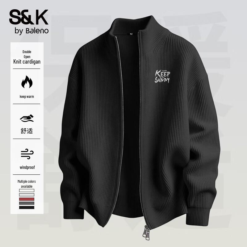 Baleno Men s S&K Stand Collar Knit Cardigan 3XL