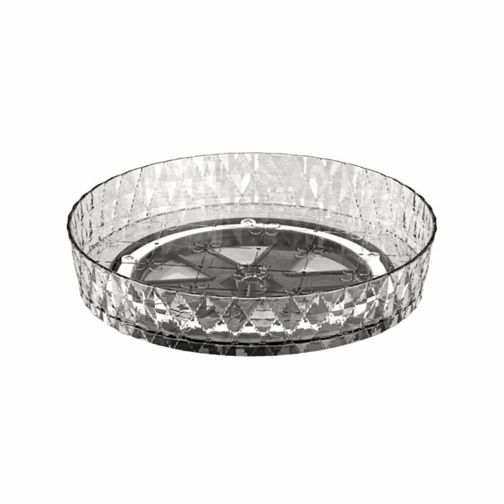 

Transparent Round 360 Rotating Tray Space Saving with Base Spice Rack Kitchen Organizer Pantry Cabinet Turntable Office белый