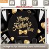 2D Happy Father's Day Backdrop Black Gold Tuxedo Photography Background Banner
