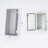 Outdoor Sealed Electrical Plastic Enclosure ABS with Hasp Power Junction Box Transparent Cover IP66 Waterproof