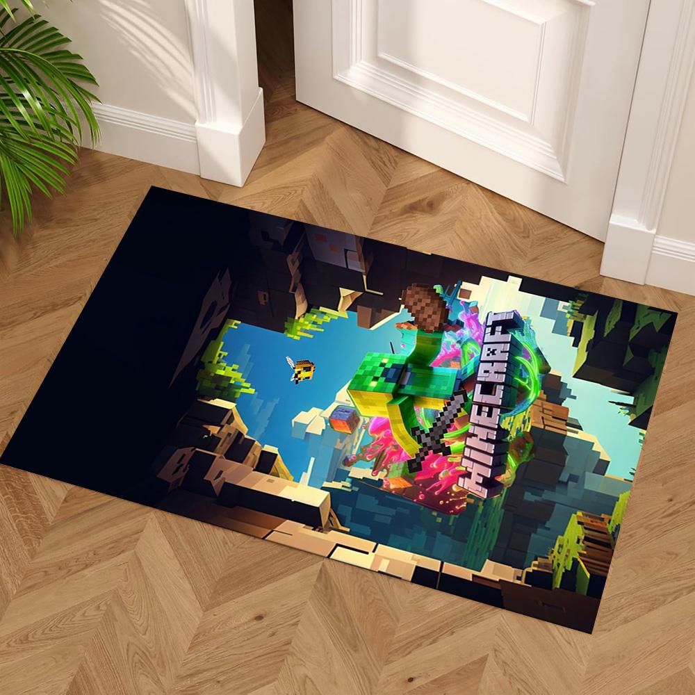 Minecraft Area Rug Design for Game Room Dormitory Playrooms Dining Room Antislip Carpet Decorate Offices Best for Christmas