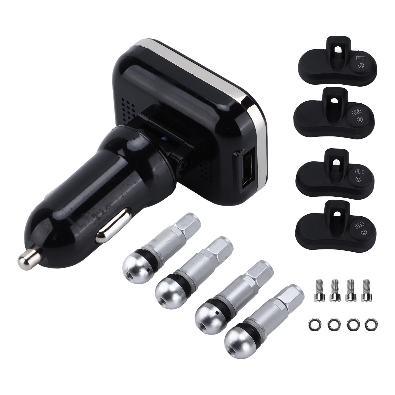 

Car Tire Pressure Monitor System with 4 External Sensor Cigarette Lighter Plug Automatic for Driving Safety