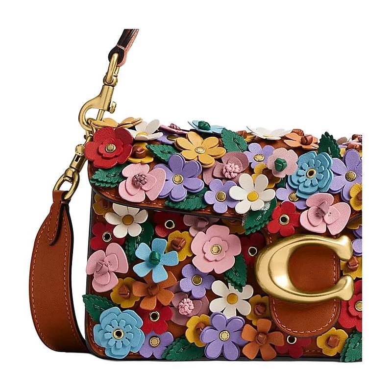COACH Tabby 26 Floral Applique Detachable Shoulder Strap Calf Leather Crossbody Shoulder Bag Medium Women's Multicolor