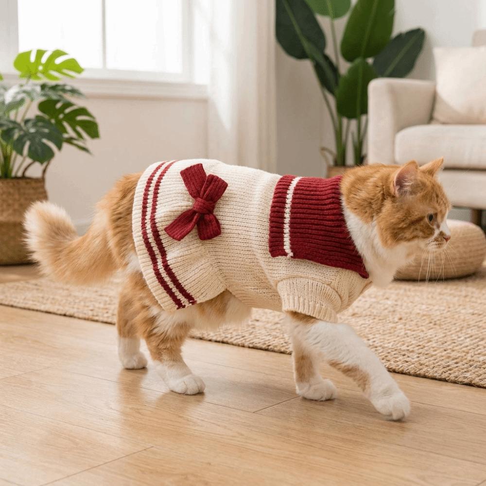 Knit Sweater Dog Sweater Dress Warm Dog Knitted Dress Fashion Dog Pullover Daily Wear