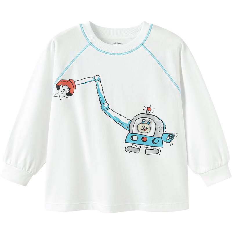 Balabala Kids' Pure Cotton Long-Sleeve T-Shirt
