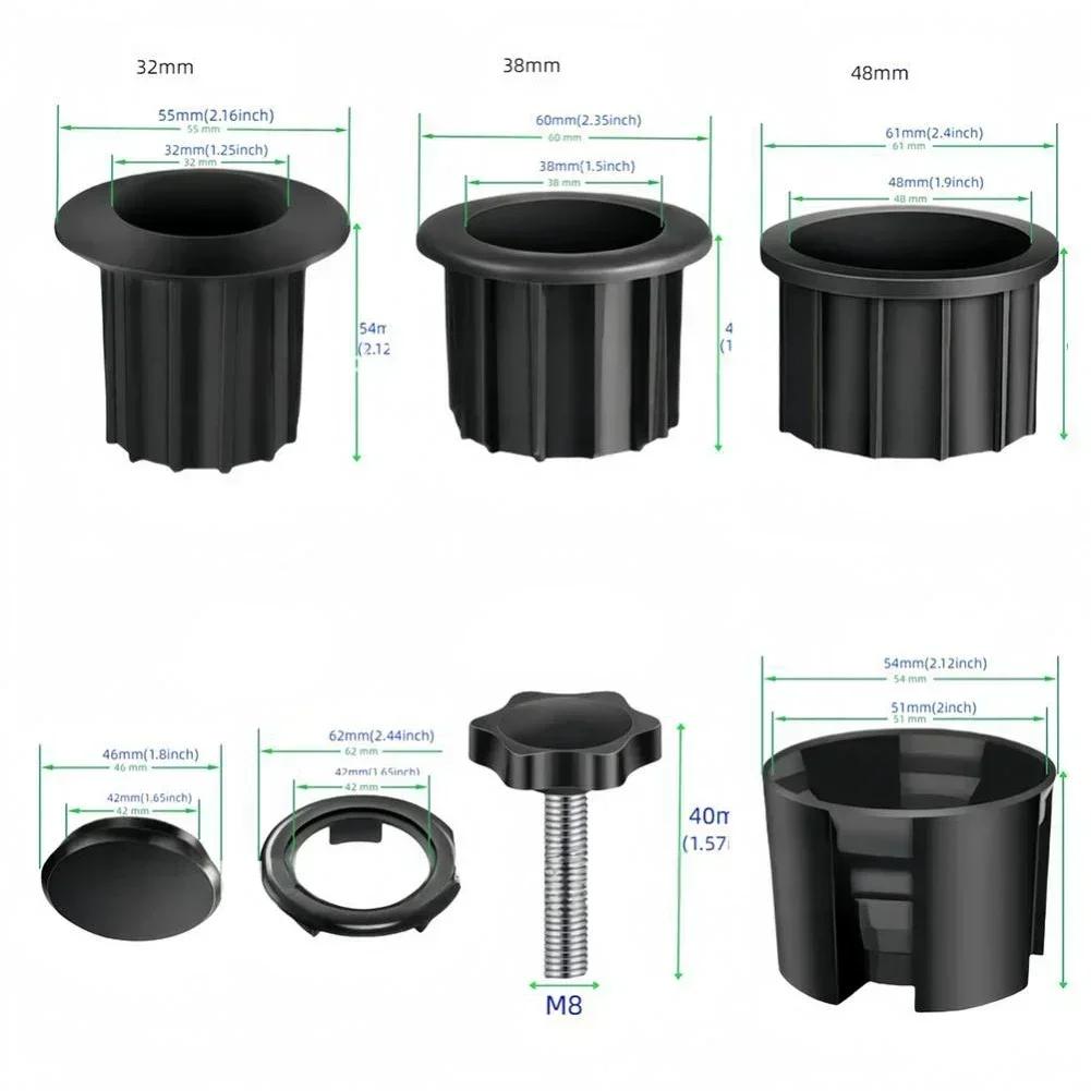 Sun Umbrella Base Bracket Accessories with Plastic Pipe Sleeve and Fixing Screws for Enhanced Stability and Easy Setup