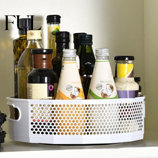 Seasoning Jar Holder Spice Rack 360 Degree Rotating Large Capacity Versatile Plastic Multi-Functional Cosmetics Organizer for Girl Storage