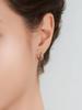 Geigerjewelry 18K Gf Sparkle Curve One-Touch Ring Earrings Gi8Kpee094