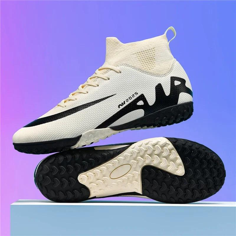 Men Football Shoes Society Soccer Shoes Boy Non Slip High Training Quality Sneaker Long Spikes Indoor Resistant Football Boots