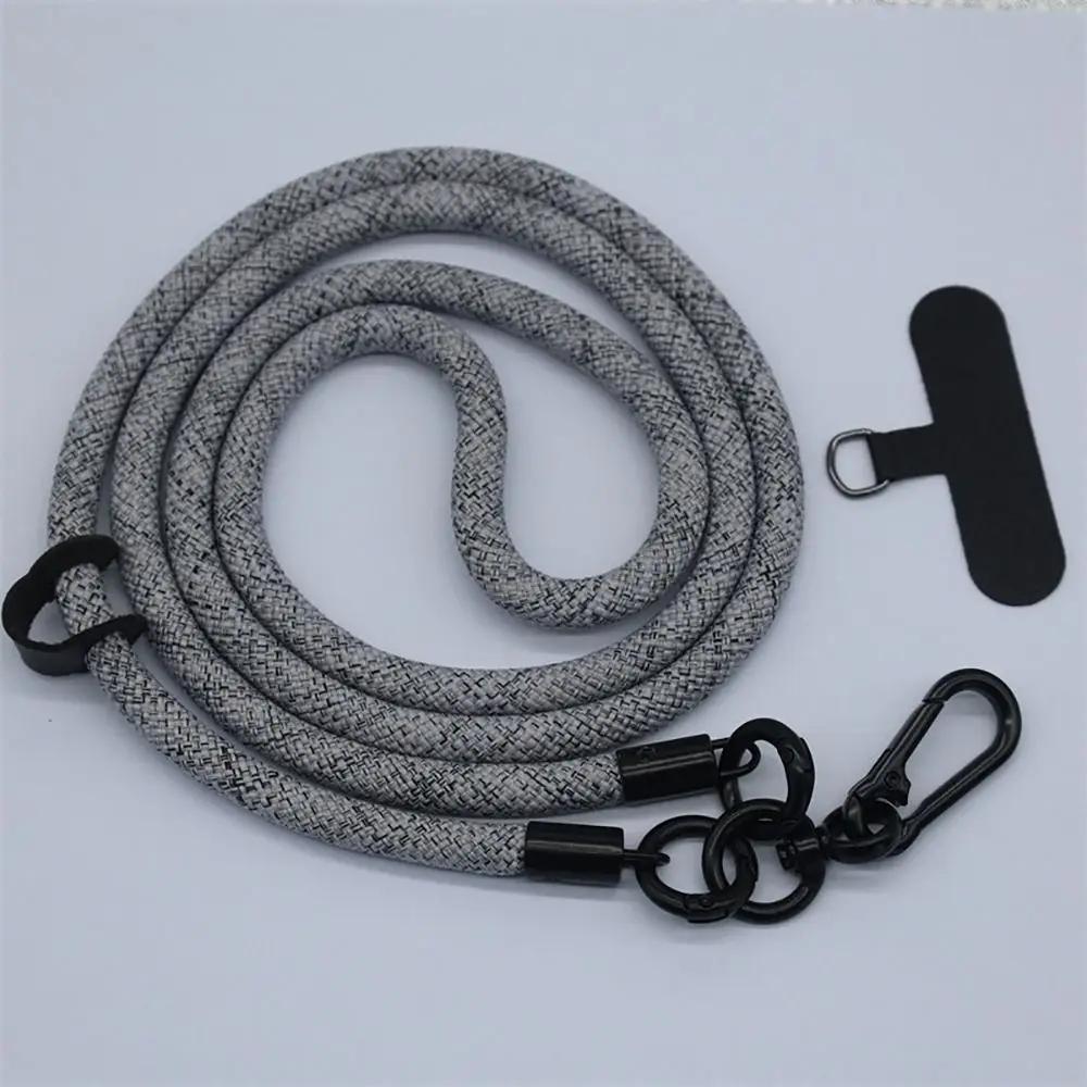 1Pcs Climbing Mobile Phone Lanyard 120cm Long Rotatable Clasp Crossbody Phone Strap with Patch Adjustable Neck Band Cord Chain