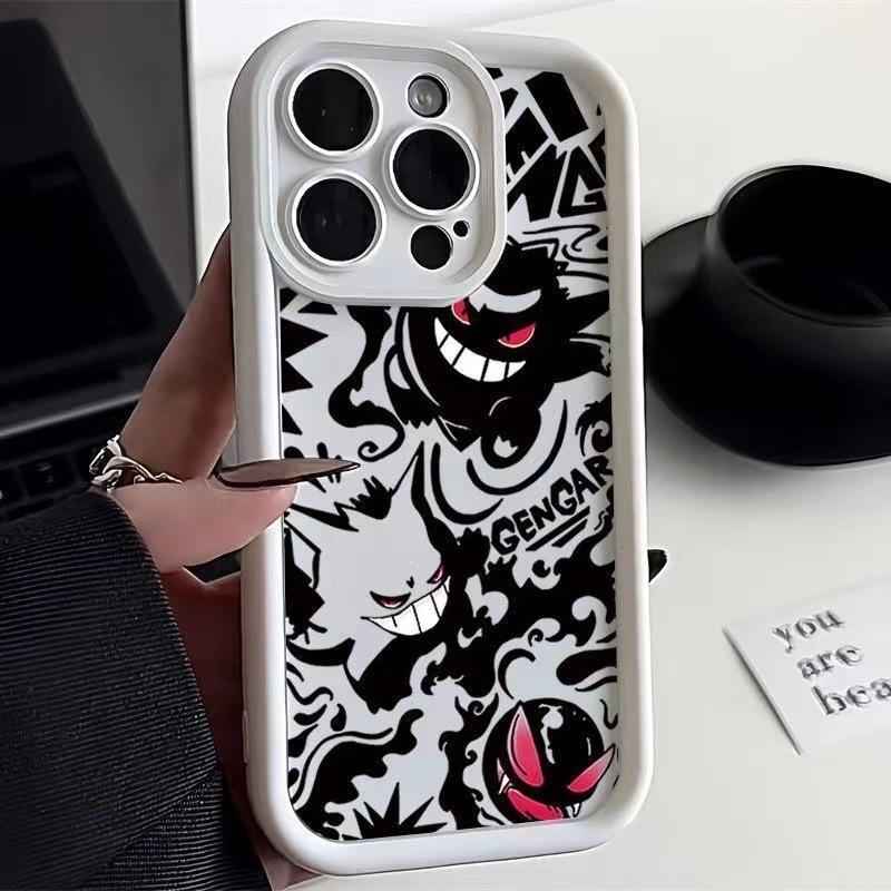 Pokémon Red-eyed Ghost Applies To Apple 15plus Mobile Phone Case 14promax Cute iPhone13 Anti-drop 12
