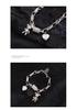 Heart Pendant Retro Bear Bracelet - Trendy Doodle Design Jewelry