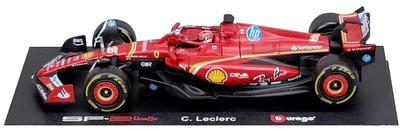 BURAGO Ferrari 2024 Leclerc Fører Færdig Model 1/18 SF-24 Nr.16 C. Inkluderet, 18-16821L16