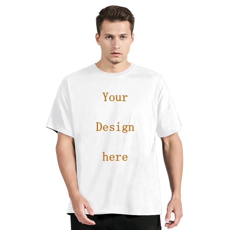 T-shirt da uomo Personalizzata Il tuo design qui T-shirt con testo personalizzato per uomo Aggiungi il tuo design T-shirt alla moda Abbigliamento da uomo