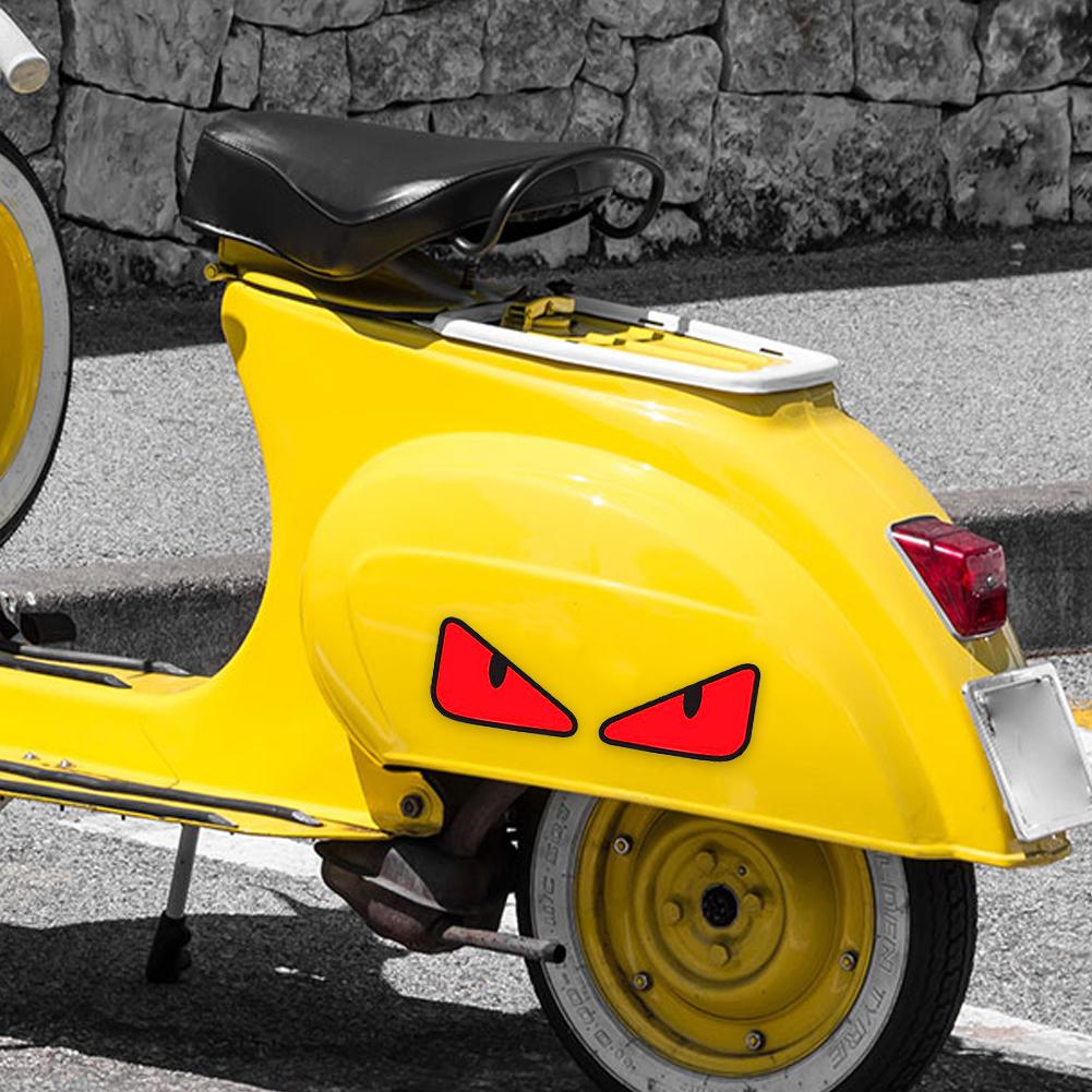 2Pcs Motorcycle Devil Eye Sticker Waterproof Helmet Sticker for Motorbike Car Window Body Decoration Stickers Decals Vinyl