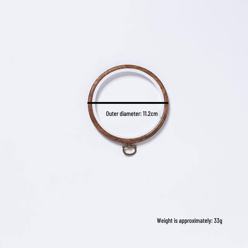Cercuri de Broderie cu Aspect de Lemn Antic - Unelte & Decor Retro DIY Ovale/Rotunde