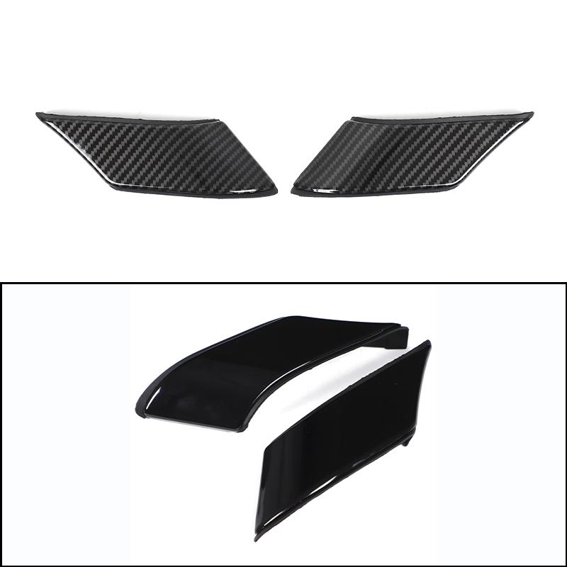 2x ABS Carbon Fiber Car A-pillar upper end decorative cover Replacement Suitable for Toyota Land Cruiser Prado 250 LC250 2024+