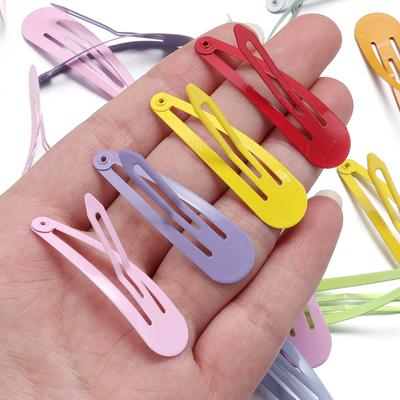 50 Pièces Couleurs Unies BB Pinces à Cheveux Filles Y2K Mignonnes Petites Barrettes Femmes Simple Pince à Pression Métallique Accessoire de Tête Enfants Accessoires pour Cheveux
