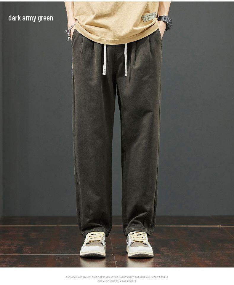 Men's 2025 American Loose Straight-Leg Casual Work Pants for Spring and Autumn