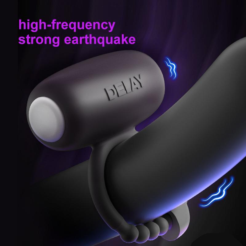 Adjustable Cock Ring Vibrating  for Men,  Delay Ejaculation Penis Ring, Dual Stimulation Toy for Delay and Enhanced Pleasure