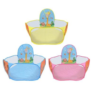 Folding Children's Play Tent with Basketball Hoop, Portable Ball Pit for Toddlers' Indoor and Outdoor Entertainment