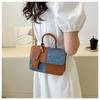 Small Square Bag with Niche Design Splicing and Contrasting Colors, Women's Daily Wear with Crossbody Bags and Fashionable Single Shoulder Bags