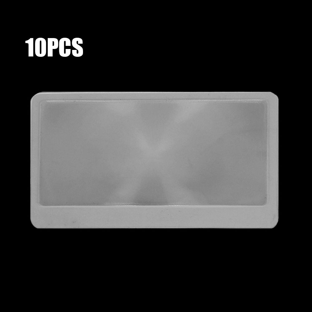 5/10PCS Plastic Transparent Wallet Pocket 3 X Magnifier Magnifying glass Credit Card Size Magnification tool