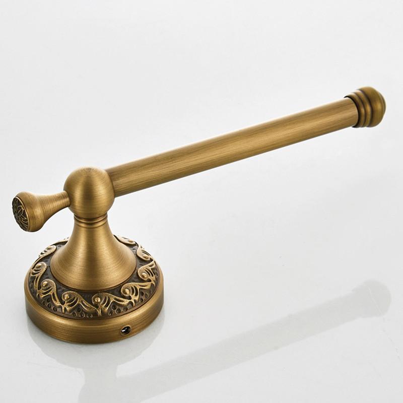 Acessórios de banheiro porta-toalha de papel Processo de cobre antigo barra de rolo simples Porta-papel higiênico estilo europeu
