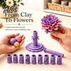Handmade Floral Jewelry Supplies Modular Clay Flower Maker, Polymer Shaper with 9 Shaping Layered Cutter Sleeves, Reusable Press for Projects,