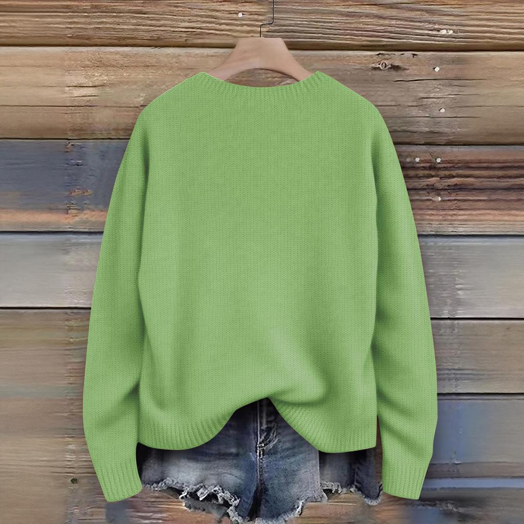 Women's Fashion Casual Long Sleeve Neck Sweater Pullover Top