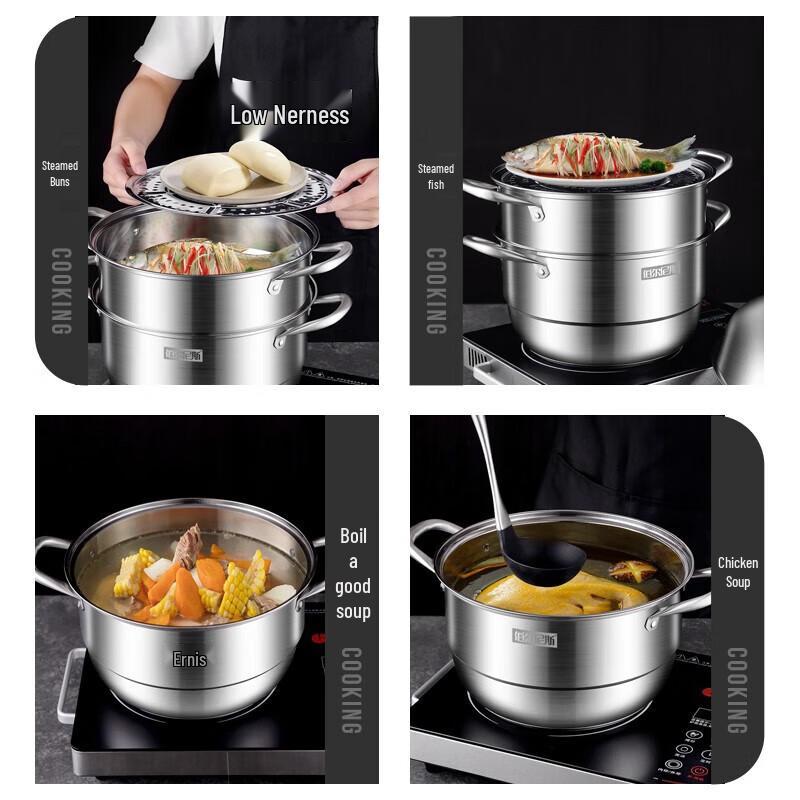 Berner Nice Fielder 3-Lagen 28cm Edelstahl Dampfgarer