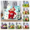 Teletubbies Po Winter Snow Scene Print Flannel Throw Blanket Soft Warm Kids Sofa Bed Cover Home Decor Gift