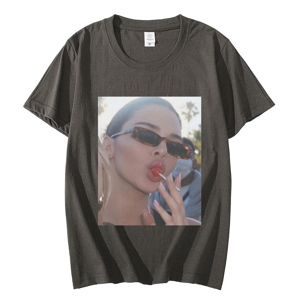 Kendall Jenner Graphic T Shirts Men Women Fashion Aesthetics Oversized Tshirt Summer Casual Pure Cotton Short Sleeve Tshirts