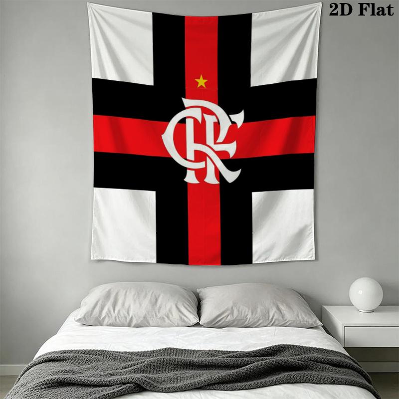 CR Flamengo Wall Tapestry Aesthetic Wall Hanging Printed Fabric Blanket Decorative Tapestries for Bedroom Living Room Home Decor