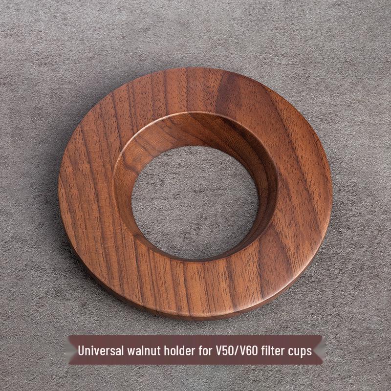 Solid Wood Coffee Filter Holder for V60/Origami - Cone & Cake Base, V01/V02 Compatible