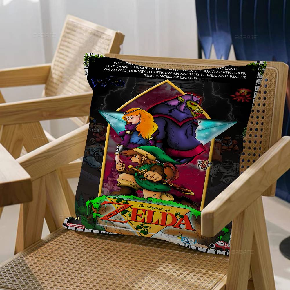 Game L-Legends Of The Z-Zelda Classic Movie Maple Design Cushion Cover Happy Autumn Harvest Decor Holiday Decorati Pillow Cover