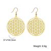 My Shape Flower of Life Drop Earrings for Women Stainless Steel Mandala Sacred Geometry Flower Dangle Earring Amulet Jewelry