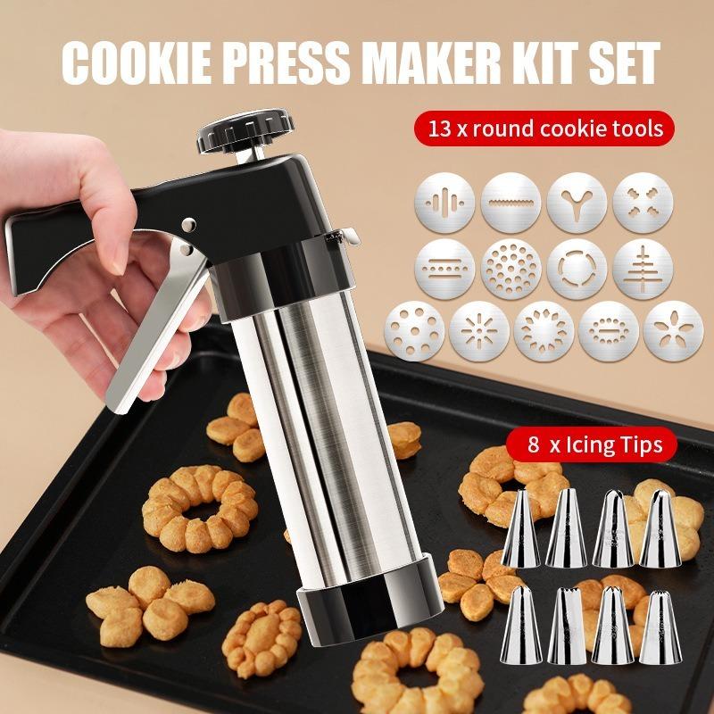 Pistola per Biscotti Macchina Estrusora per Biscotti Pistola per Panna da Pasticceria Bocchetta per Panna Strumento da Forno per Fagioli Sciolti Set D