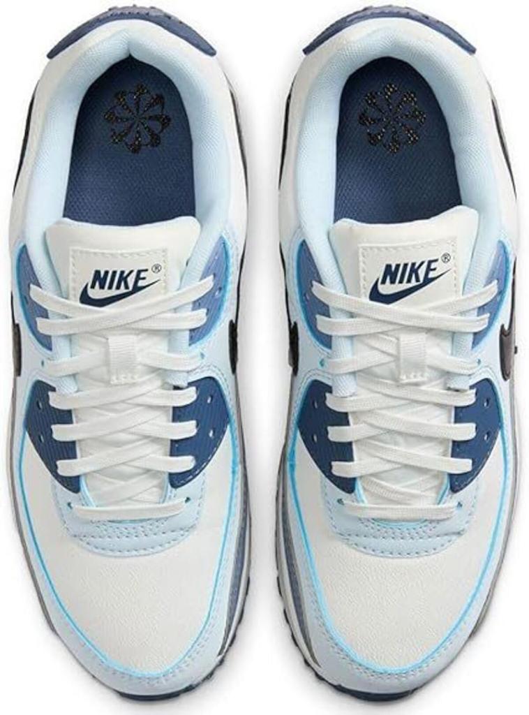 Nike Air Max 90 Summit Size W, White/Blue/Black, HM8128-100, 22.0cm