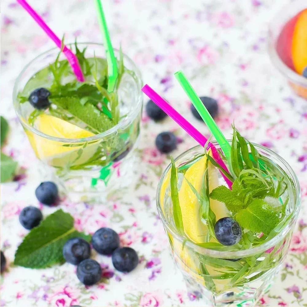 100-10000Pcs Multicolor Drinking Straws rietjes Milk Tea Bar Party Wedding Kitchen Home Accessories Beverage Straw Wholesale