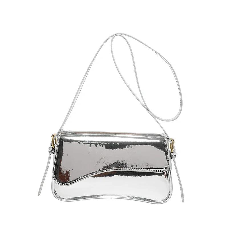 Bestselgende TPU Glidelås Ensfarget Allsidig Crossbody-veske Lett Luksuriøs Estetisk Skulderveske Myk Enkel Trendy Håndveske