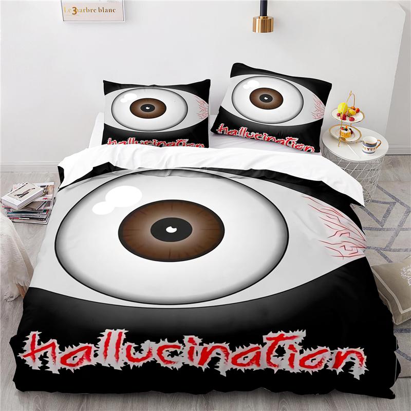 Funny Halloween 3d Bedding Set Print Duvet Cover Set with Pillowcase 2/3pcs Home Textile Single Double Twin Full Queen King Size