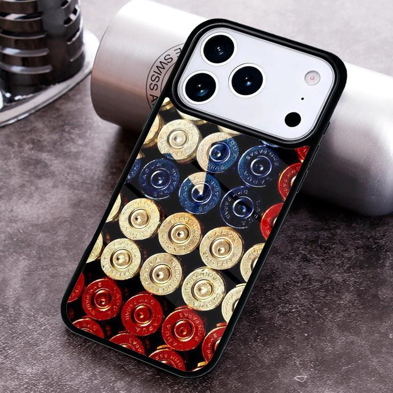 Military Gun Bullets Collage Phone Case for iPhone 17 16 15 Pro Max Air 14 13 12 11 Plus Shockproof Capa Cover