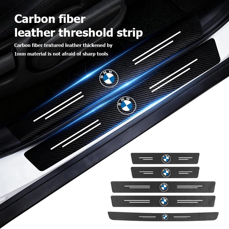 Car Door Sill Anti Collision Protect Strip Carbon Fiber Sticker For BMW M Performance Alpina M3 M5 M6 X1 X3 X4 X5 G20