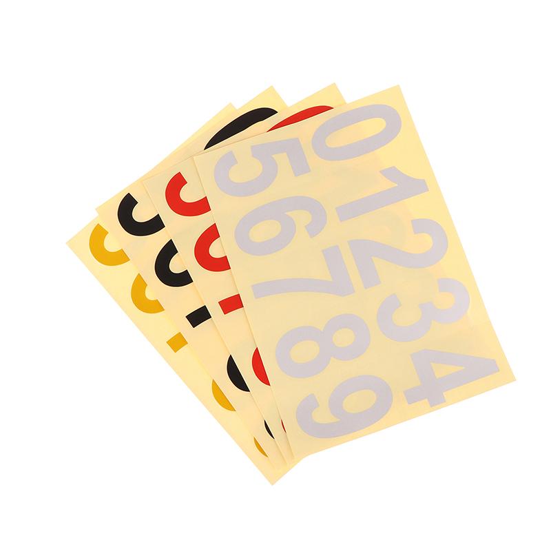 0-9 Car License Plate Reflective Number Label Stickers Waterproof Invisible Number Stickers Highly Reflective Vinyl Sticker